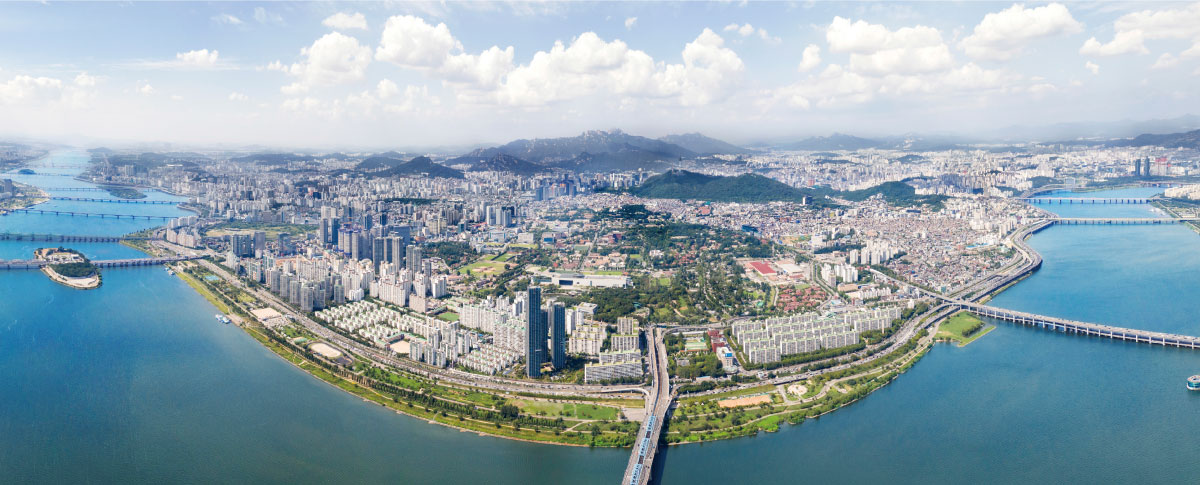 용산구의 전경이 한눈에 들어온다